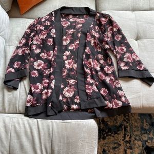 Open front blouse